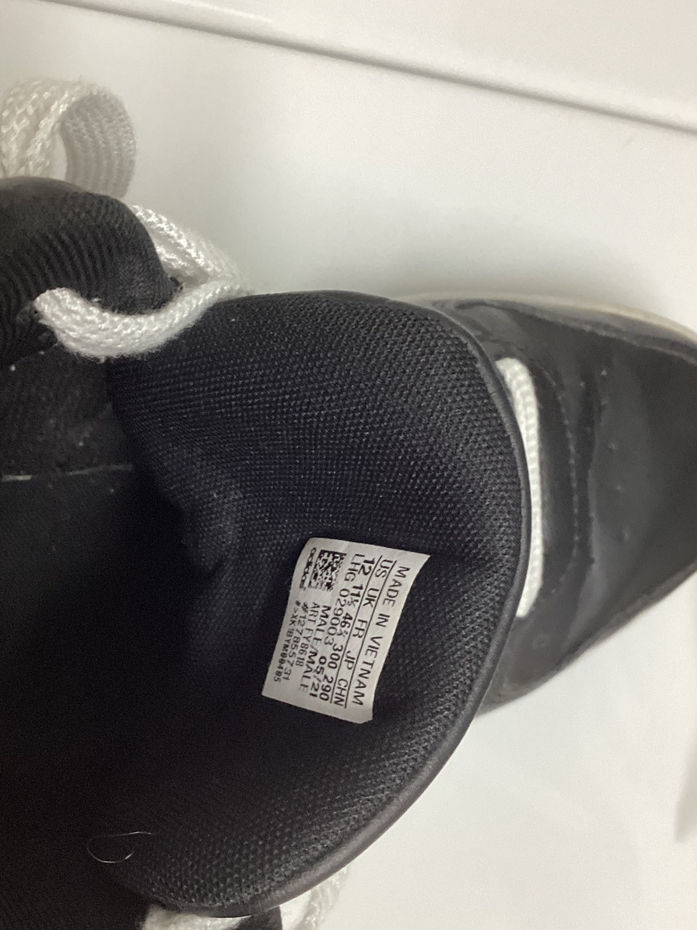 adidas Black and White High-Top Sneakers with Stripes - Picture 6 of 9